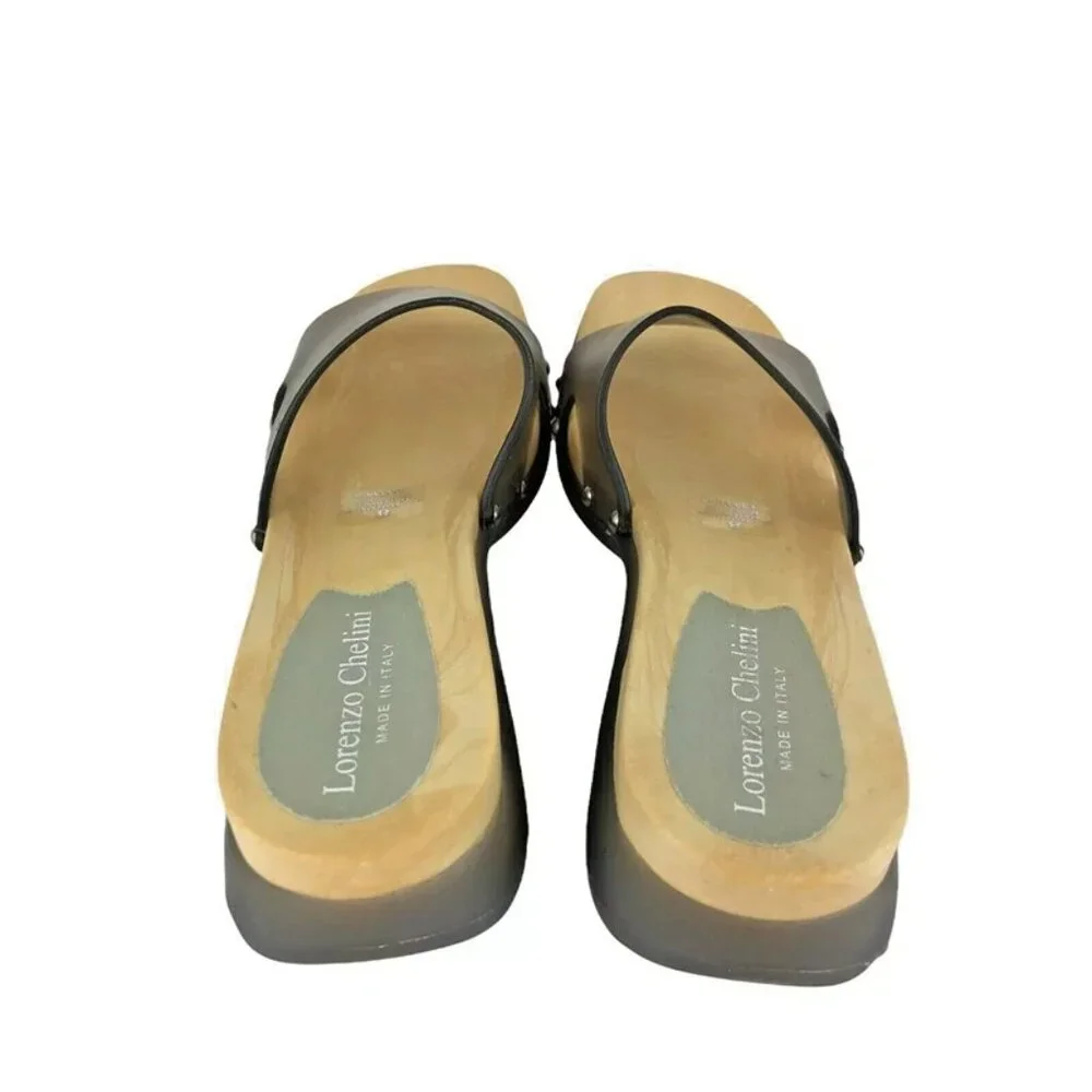 Lorenzo Chelini Womens T33338-A Brown Clear Strap Comfort Slide Sandal Size US 8 - Picture 6 of 10